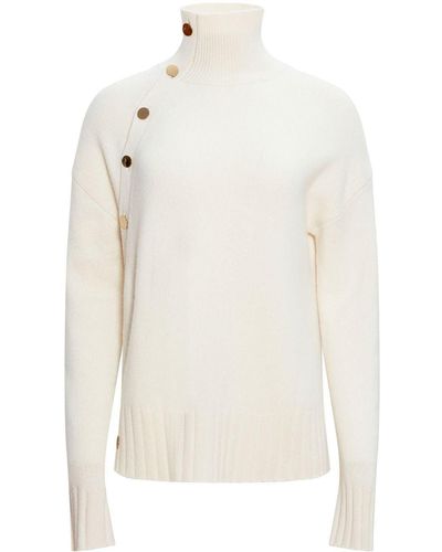 Altuzarra Kit Asymmetric Buttoned Sweater - White