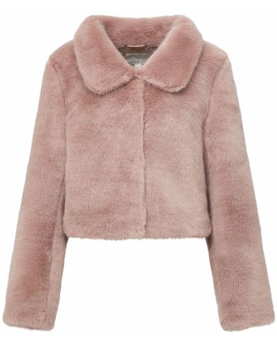 Unreal Fur Tirage Cropped Faux Fur Jacket - Pink
