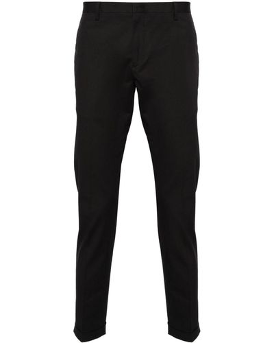 Paul Smith Mid-rise Tapered Chinos - Black
