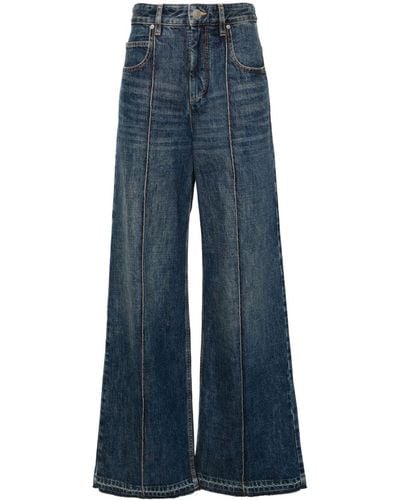 Isabel Marant Noldy High-rise Straight-leg Jeans - Blue