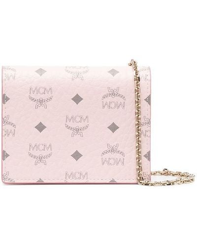 MCM Portemonnaie mit Kettenriemen - Pink