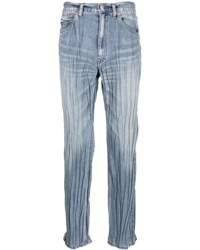 Martine Rose Crinkle Straight-leg Jeans - Blue