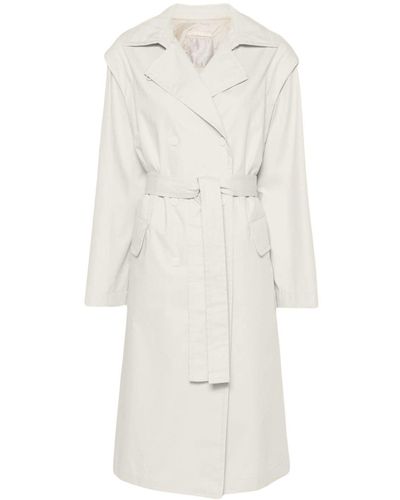 Moncler Elyme Poplin Trench Coat - White