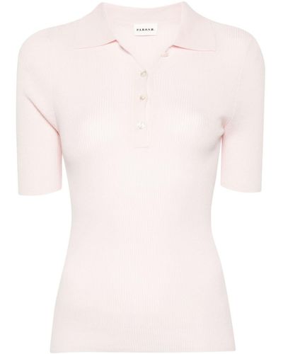 P.A.R.O.S.H. Cipria Knitted Polo Shirt - Pink