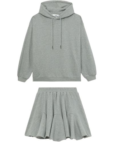 B+ AB Hoodie And Skirt Set - Gray