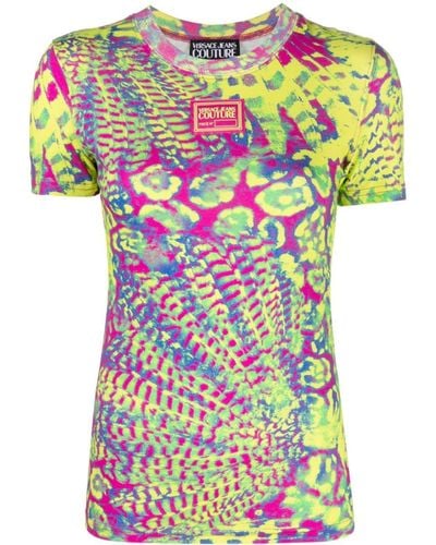 Versace T-shirt con stampa - Rosa