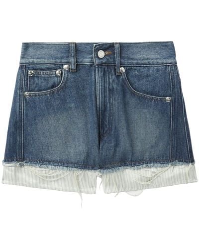 A.P.C. Jeans-Shorts im Layering-Look - Blau