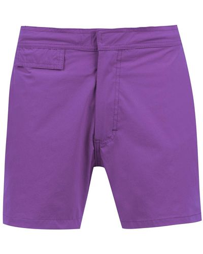 Amir Slama Mid Rise Swim Shorts - Purple