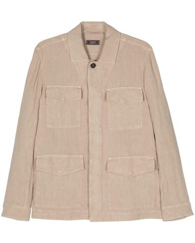 Peserico Linen Shirt Jacket - Natural