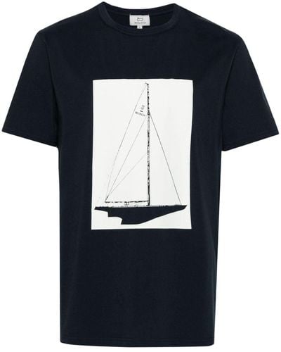 Woolrich Boat T-Shirt aus Baumwolle - Blau
