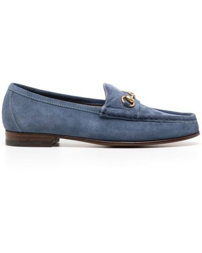 Gucci Goudkleurige Loafers - Blauw