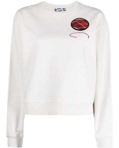 Missoni Logo-embroidered Cotton Sweatshirt - White