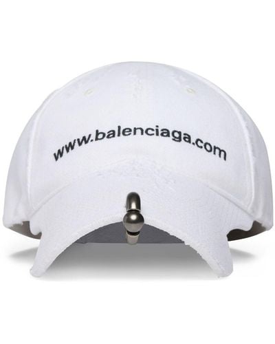 Balenciaga Baseballkappe mit Logo-Stickerei - Weiß