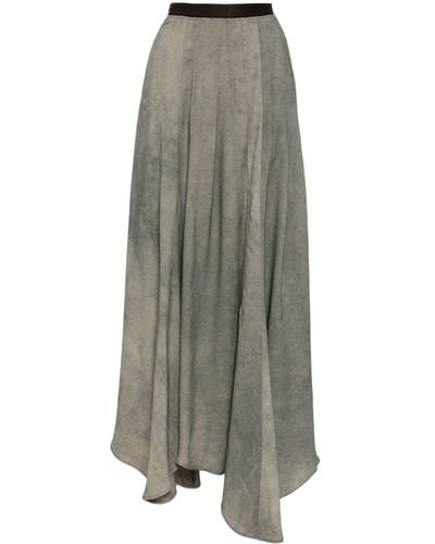 Ziggy Chen Distressed-effect skirt - Grau