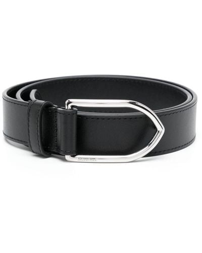 Jacquemus Logo-engraved Leather Belt - Black