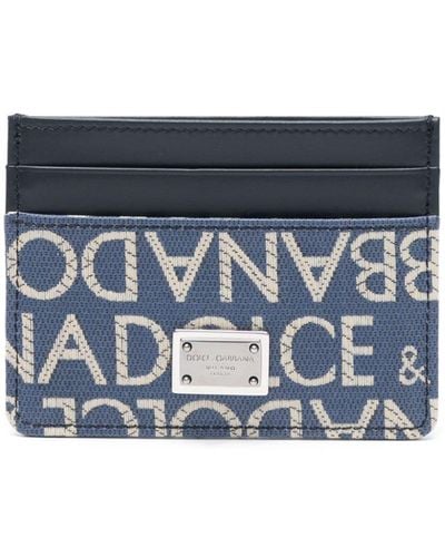 Dolce & Gabbana Logo Jacquard Card Holder - Blue