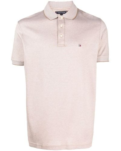 Tommy Hilfiger Logo-patch Piqué Polo Shirt - Pink