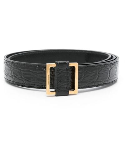 Saint Laurent La 66 Leather Belt - Black