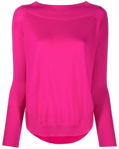 Wild Cashmere Ribbed-knit Off-shoulder Top - Pink