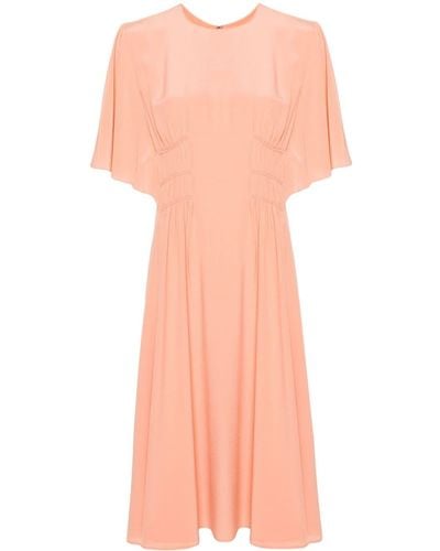 Chloé Silk Midi Dress - Pink