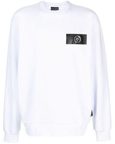Philipp Plein Sweatshirt mit Logo-Patch - Weiß