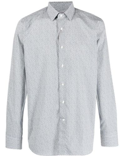 Canali Long-sleeve Cotton Shirt - Blue