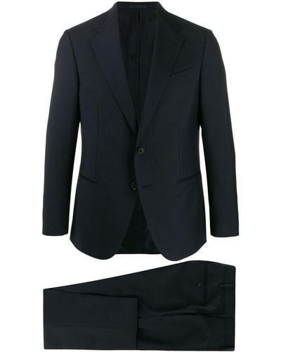 Caruso Two Piece Slim-fit Suit - Blue