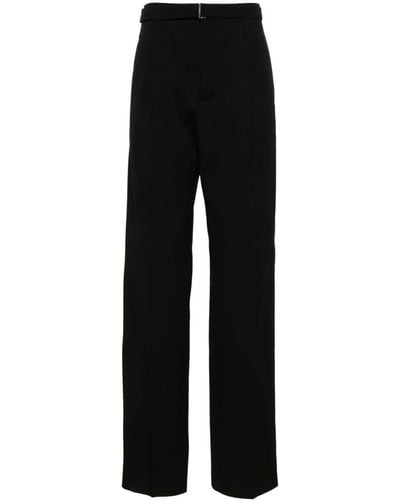 Lanvin Pleat-detail Wool Trousers - Black