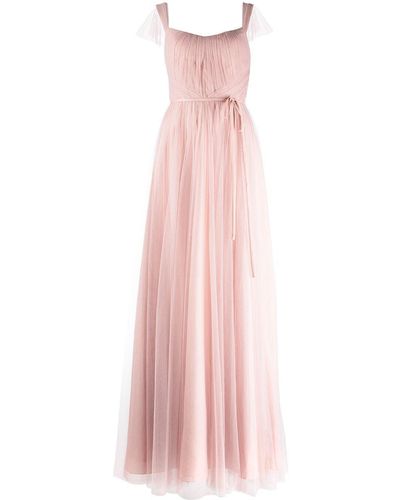 Marchesa Robe longue Frascati à mancherons - Rose