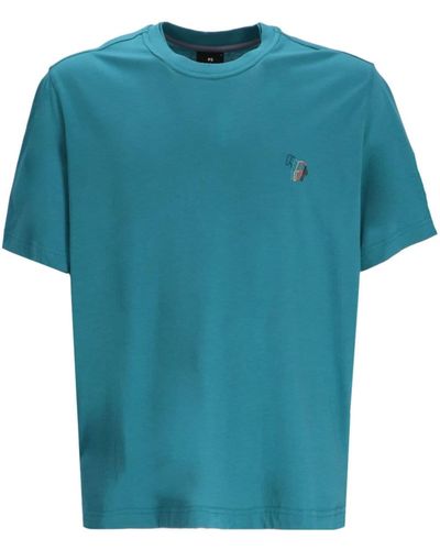 PS by Paul Smith Logo Cotton T-shirt - Blue
