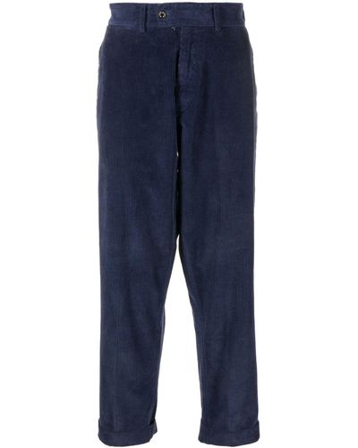 Mackintosh Corduroy Tapered Trousers - Blue