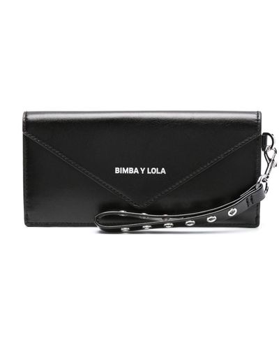 Bimba y Lola Logo-Lettering Leather Purse - ShopStyle Wallets