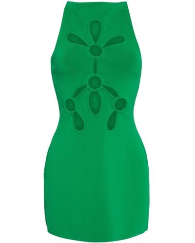 Cult Gaia Vestido corto Franco con abertura - Verde