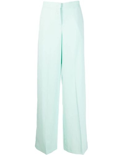 Pinko High-Waist-Hose mit weitem Bein - Blau