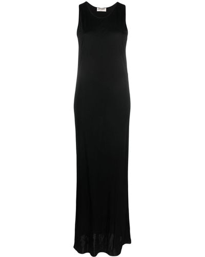 Saint Laurent Sleeveless High-shine Jersey Dress - Black