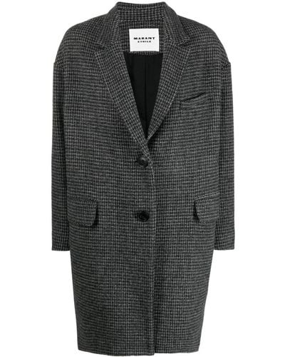 Isabel Marant Single-breasted Cotton Midi Coat - Black