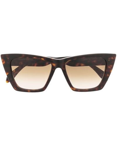Alexander McQueen Cat-Eye-Sonnenbrille in Schildpattoptik - Braun