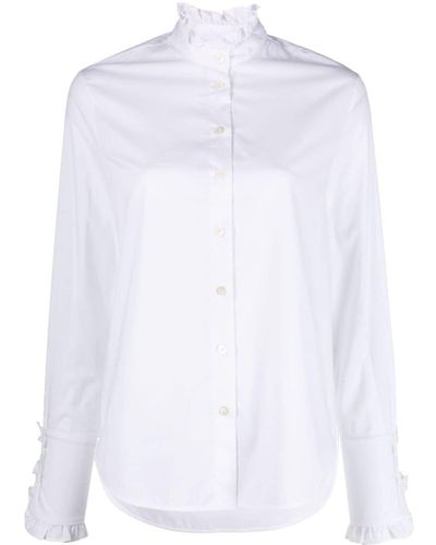 Semicouture Ruffle-detail Long-sleeve Shirt - White