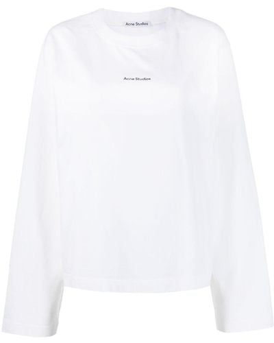 Acne Studios Camiseta con logo estampado - Blanco