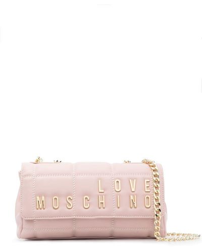Love Moschino Logo-appliqué Cross-body Bag - Pink