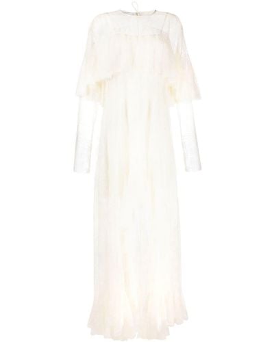 Philosophy Di Lorenzo Serafini Layered Lace Gown - White