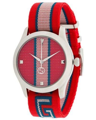 Gucci G-タイムレス 腕時計 - レッド