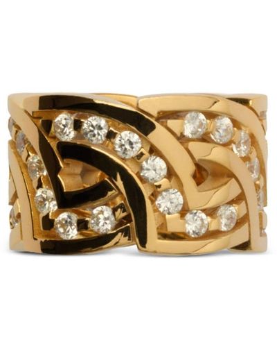 Burberry Shield Infinity Cubic Zirconia Ring - Metallic