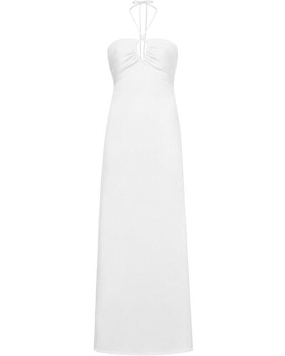 Proenza Schouler Neckholder-Minikleid aus Feinstrick - Weiß