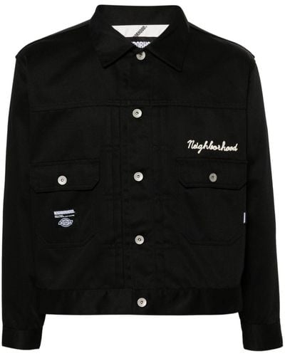 Neighborhood X Dickies Logo-embroidered Shirt Jacket - Black
