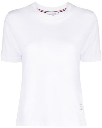 Thom Browne スパンコールトリム Tシャツ - ホワイト