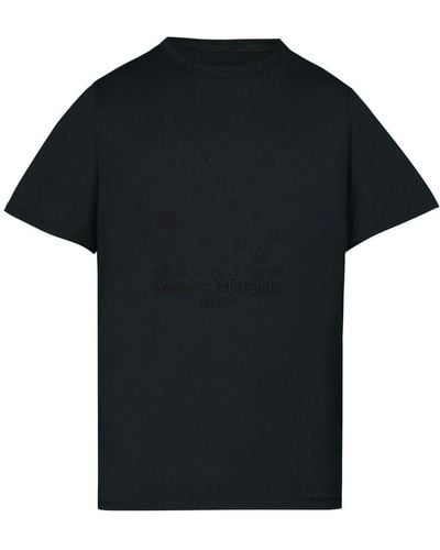 Maison Margiela Camiseta Numeric con logo bordado - Negro