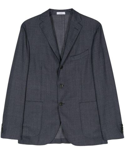 Boglioli K-jacket Blazer Met Enkele Rij Knopen - Blauw