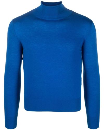 Amomento Roll-neck Merino-wool Sweater - Blue