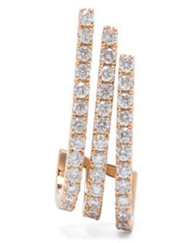 Botier 18kt Rose Gold Kismet Diamond Earring - White